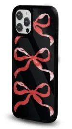 Kırmızı Fiyonklar Gloosy Telefon Kılıfı - Görsel 2