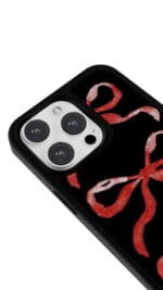 Kırmızı Fiyonklar Glossy Telefon Kılıfı - Görsel 3