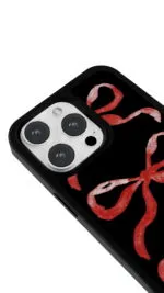 Kırmızı Fiyonklar Gloosy Telefon Kılıfı - Görsel 3