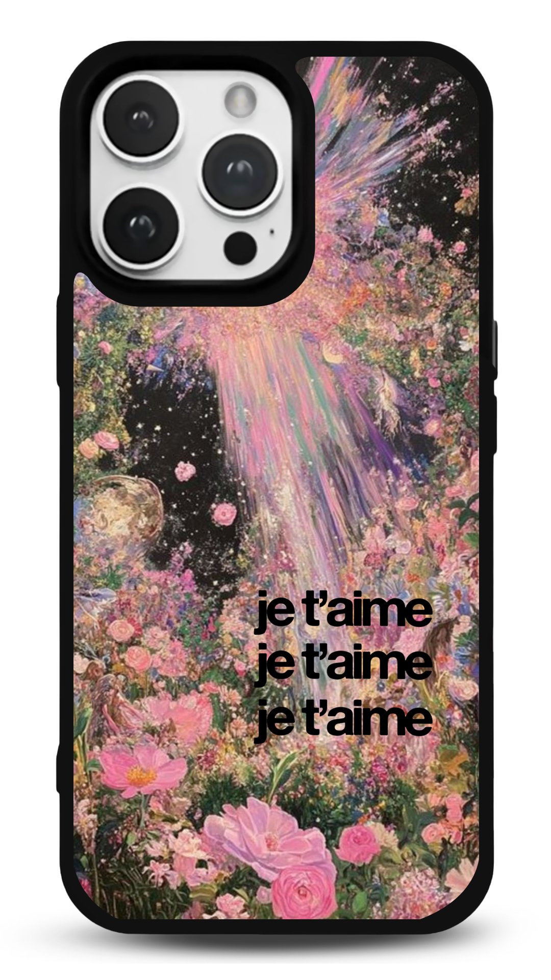 MDW-GS-093 Je Taime Çiçek Bahçesi Gloosy Telefon Kılıfı - Görsel 1