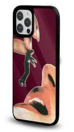 Dudak Kolaj Bordo Gloosy Telefon Kılıfı - Görsel 2