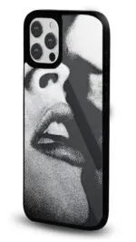 Siyah Beyaz Öpücük Gloosy Telefon Kılıfı - Görsel 2