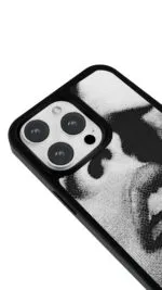 Siyah Beyaz Öpücük Gloosy Telefon Kılıfı - Görsel 3