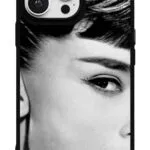 Siyah Beyaz Portre Gloosy Telefon Kılıfı