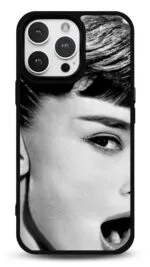 Siyah Beyaz Portre Gloosy Telefon Kılıfı