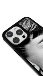 Siyah Beyaz Portre Gloosy Telefon Kılıfı - Görsel 3