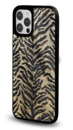 Altın Zebra Dokusu Gloosy Telefon Kılıfı - Görsel 2