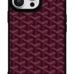 Bordo Chevron Doku Gloosy Telefon Kılıfı