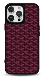 Bordo Chevron Doku Gloosy Telefon Kılıfı