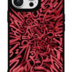 Kırmızı Kaligrafi Gloosy Telefon Kılıfı
