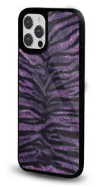 Mor Zebra Kürk Gloosy Telefon Kılıfı - Görsel 2
