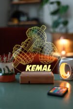 Kişiye Özel Dambıl 16 Renk Dekoratif Lamba