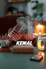 Kişiye Özel Dambıl 16 Renk Dekoratif Lamba - Görsel 6