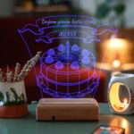 Kişiye Özel 3D 16 Renk Dekoratif Led Doğum Günü Pastası Lamba