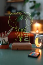 Doğum Günü Hediyesi Kalpli 3D Led Dekoratif Gece Lambası - Görsel 3