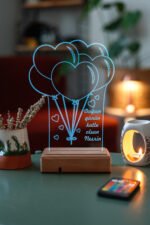 Doğum Günü Hediyesi Kalpli 3D Led Dekoratif Gece Lambası - Görsel 4