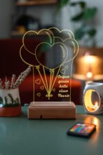 Doğum Günü Hediyesi Kalpli 3D Led Dekoratif Gece Lambası - Görsel 5