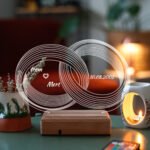 Sevgiliye Özel 3D Alyans Nişan Yüzükleri 16 Renk Dekoratif Led Lamba