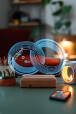 Sevgiliye Özel 3D Alyans Nişan Yüzükleri 16 Renk Dekoratif Led Lamba - Görsel 4