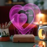 Sevgiliye Hediye Aşk ve Sonsuzluk 3D 16 Renk Dekoratif Led Lamba