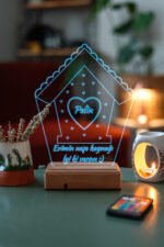 Kişiye Özel 3D Aşk Yuvası 16 Renk Dekoratif Led Lamba - Görsel 4