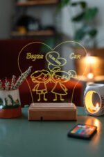 Kişiye Özel 3D Aşk Balonu 16 Renk Dekoratif Led Lamba - Görsel 5