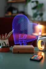 Özel Tasarım 3D 16 Renk Dekoratif Aşk Led Lamba - Görsel 5