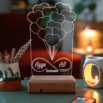 Sevgiliye Hediye 3D Sonsuzluk Kalp 16 Renk Dekoratif Led Lamba