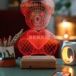 Sevgiliye Hediye 3D Ayıcık 16 Renk Dekoratif Led Lamba