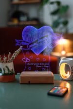 Anneler Günü Hediyesi 3D 16 Renk Gece Lambası - Görsel 6