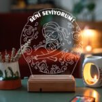Anneler Günü Hediyesi 3D 16 RENK GECE LAMBASI