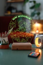 Anneler Günü Hediyesi 3D 16 RENK GECE LAMBASI - Görsel 3