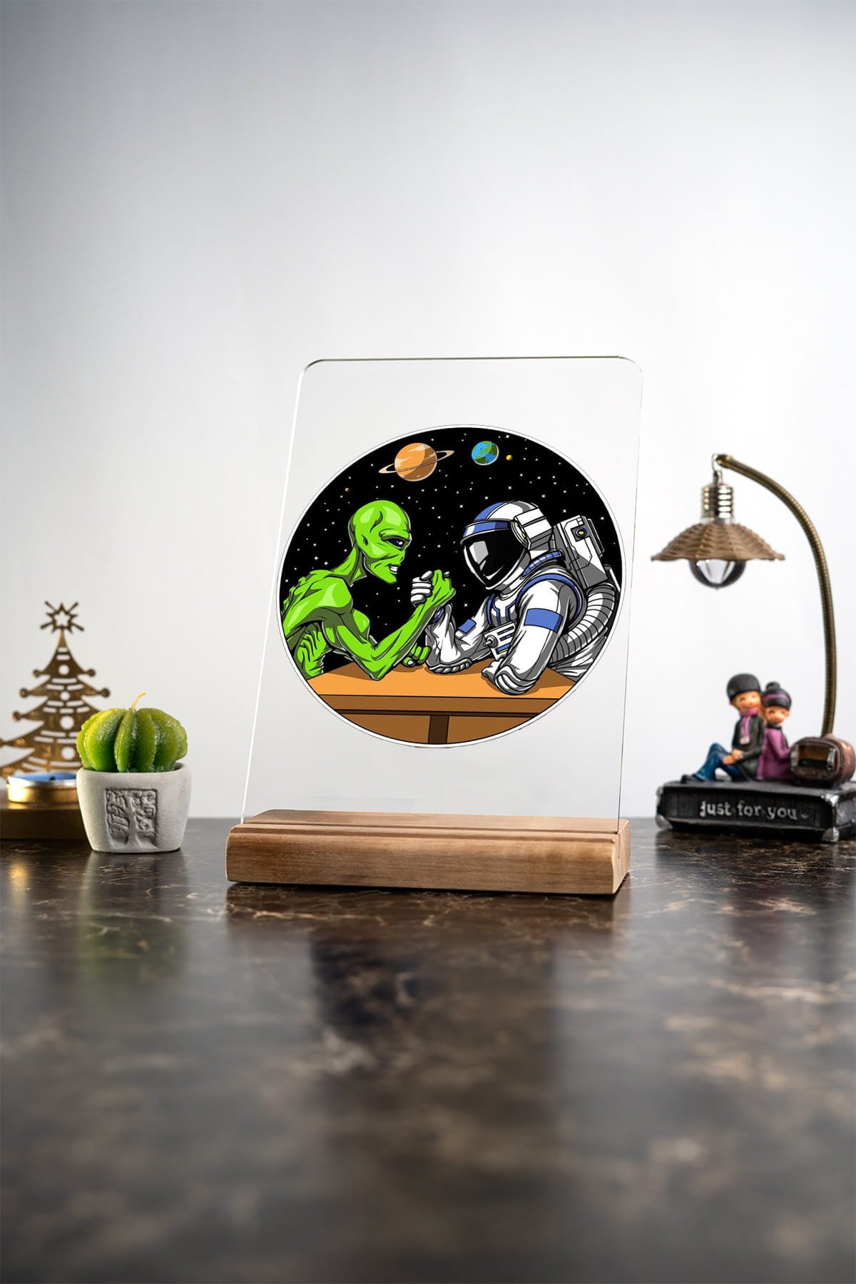 MDW-MS-064 Astronot Uzaylı Masa Süsü - Görsel 1