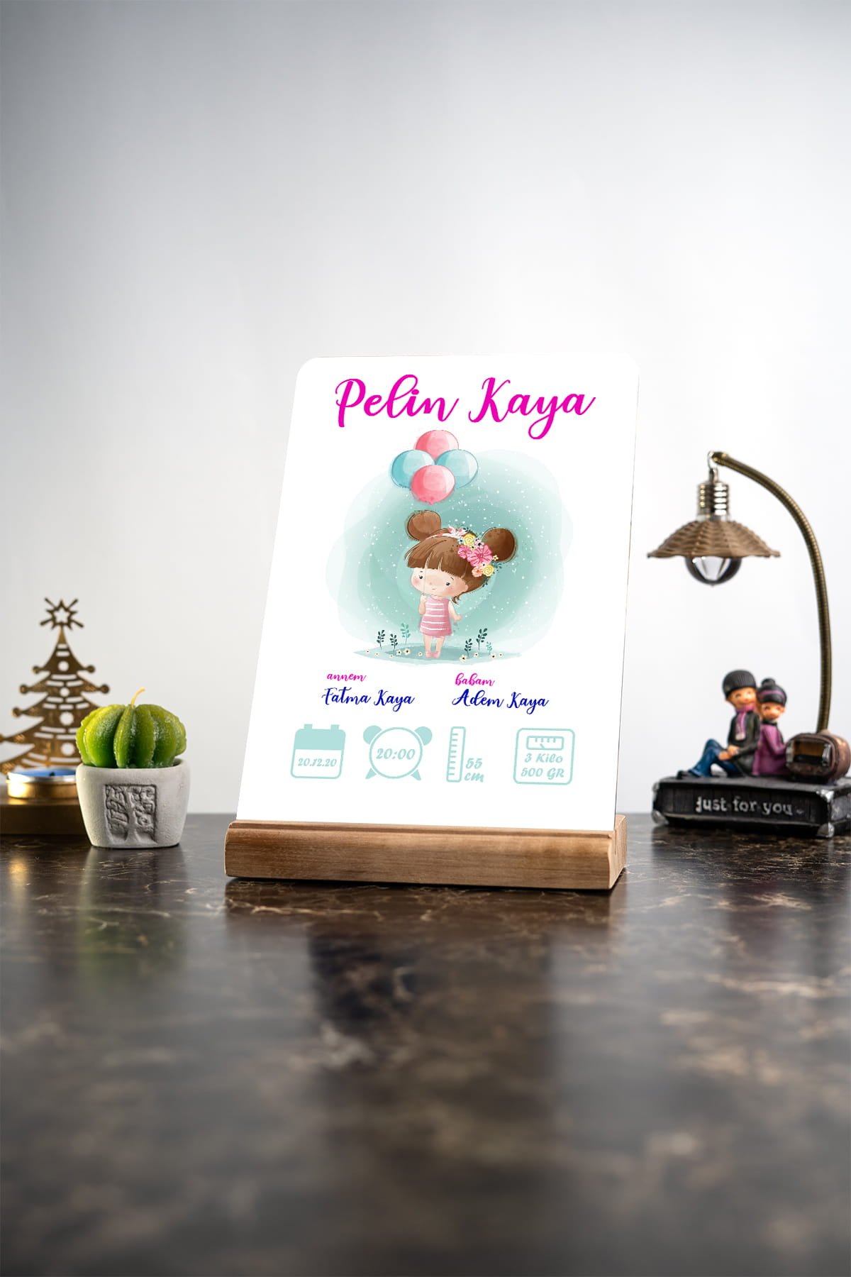 MDW-MS-099 Yeni Doğan, Kız Çocuğu Masa Süsü - Görsel 1