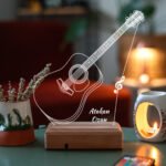 Özel Tasarım Akustik Gitar 3D Led Lamba