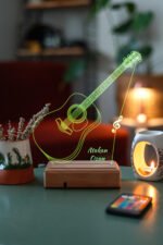 Özel Tasarım Akustik Gitar 3D Led Lamba - Görsel 3