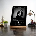 Siyah Spotify Kişiselleştirilebilir Barkodlu Masa Süsü