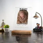 Yeni Doğan Doğum Fotoğraflı Masa Süsü