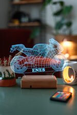 Kişiye Özel Yarış Motoru 3D Led Lamba - Görsel 3