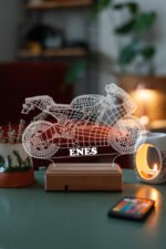 Kişiye Özel Yarış Motoru 3D Led Lamba - Görsel 6