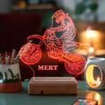 Sporculara Özel 3D Motocross 16 Renk Dekoratif Led Lamba
