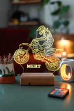 Sporculara Özel 3D Motocross 16 Renk Dekoratif Led Lamba - Görsel 2