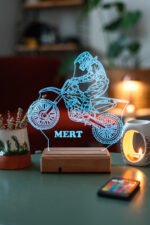 Sporculara Özel 3D Motocross 16 Renk Dekoratif Led Lamba - Görsel 3