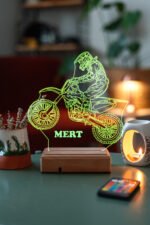 Sporculara Özel 3D Motocross 16 Renk Dekoratif Led Lamba - Görsel 4