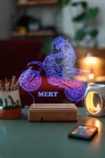 Sporculara Özel 3D Motocross 16 Renk Dekoratif Led Lamba - Görsel 5