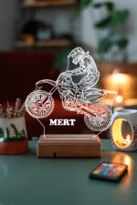 Sporculara Özel 3D Motocross 16 Renk Dekoratif Led Lamba - Görsel 6