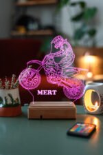 Sporculara Özel 3D Motocross 16 Renk Dekoratif Led Lamba - Görsel 7