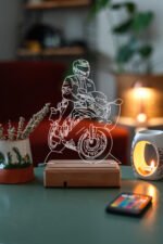 Motor Sevenlere Hediye 16 Renk Kumandalı Gece Lambası - Görsel 4