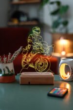 Motor Sevenlere Hediye 16 Renk Kumandalı Gece Lambası - Görsel 5