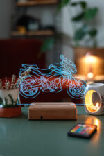 Motorculara Hediye Motor 16 Renk Kumandali Gece Lambası - Görsel 3